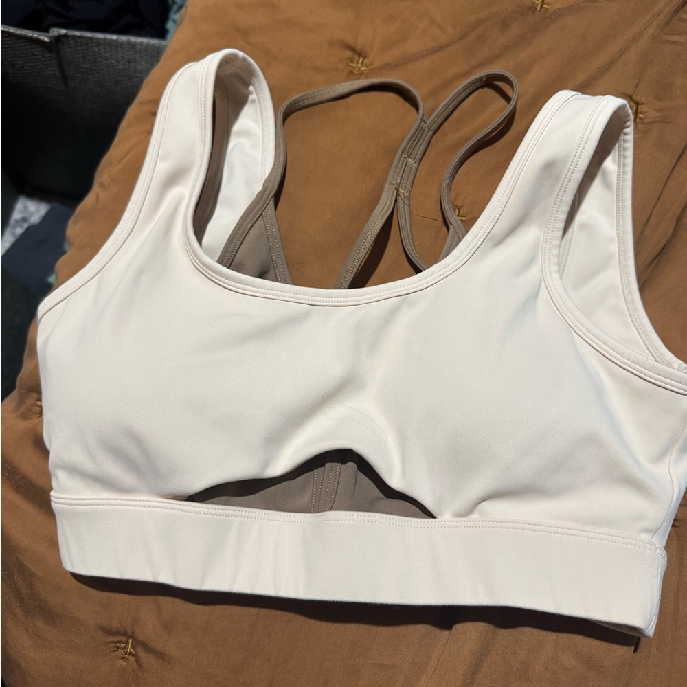 Active USA Cream Sports Bra